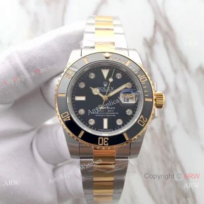 EWF Swiss Replica Rolex Submariner Date 2-Tone 3135 Watch 40mm